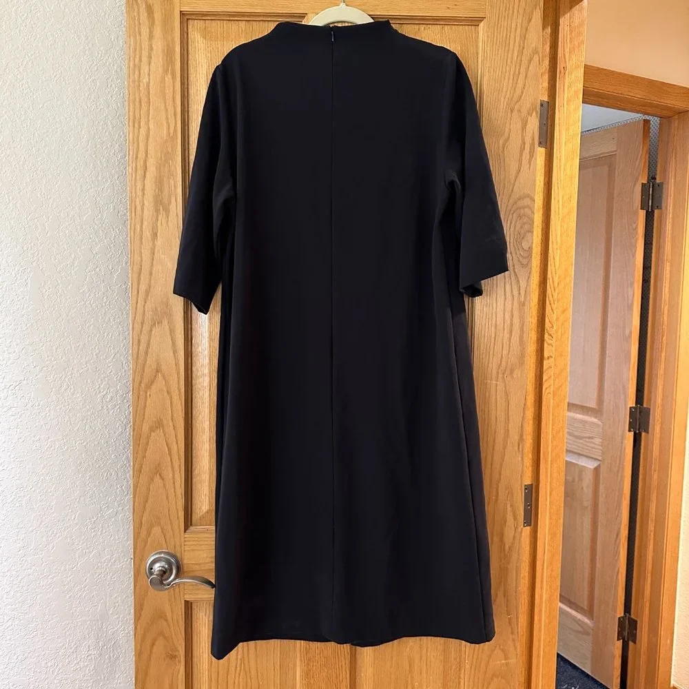 TravelSmith LBD ¾ sleeve black Dress - Picture 2 of 9